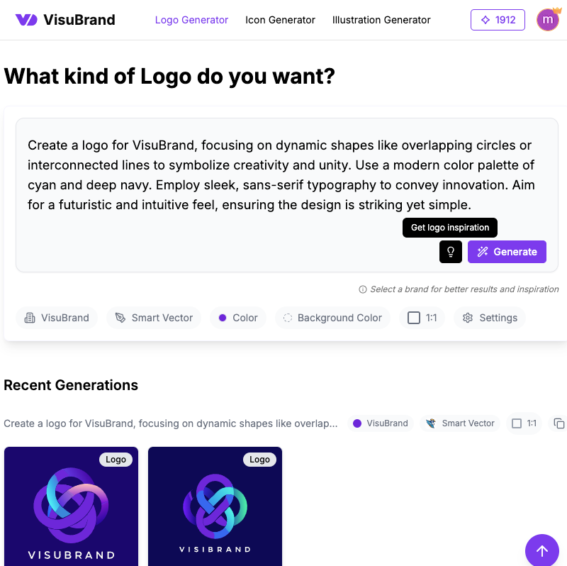 Get inspiration and generate designs